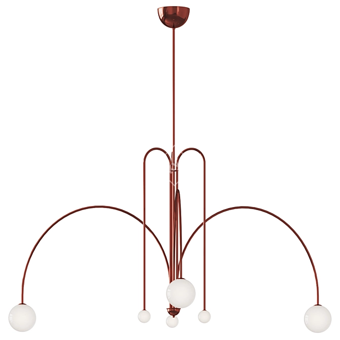 Deco Spider Chandelier - Mintbliss 3D model image 3