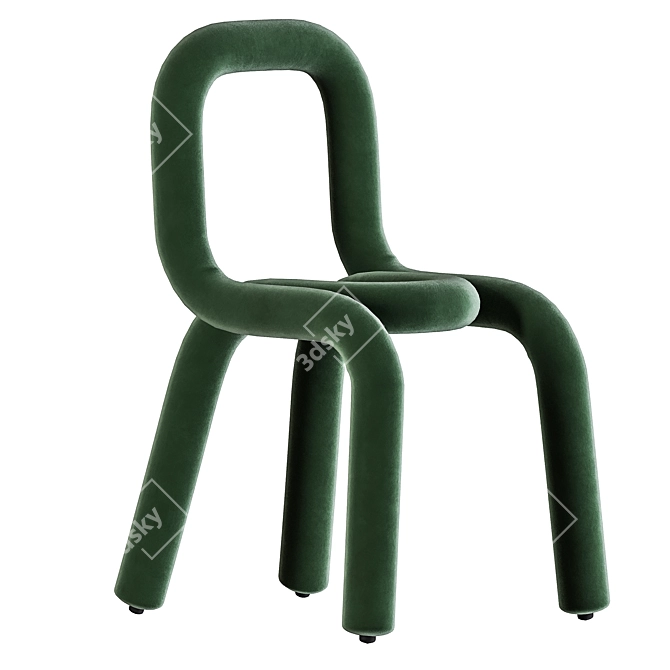 Modern Bold Moustache Accent Chair 3D model image 1