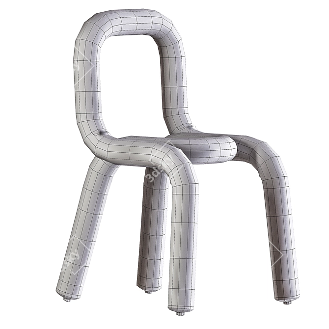 Modern Bold Moustache Accent Chair 3D model image 4