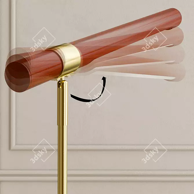 Contemporary Metal LED Desk Light 3D model image 4