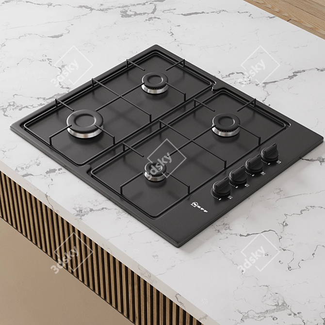 Modular Kitchen Design Set 3D model image 4