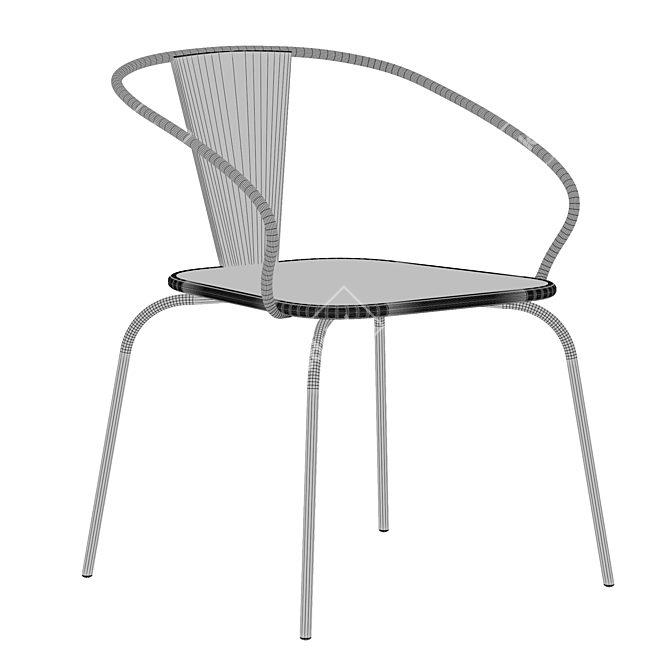 Metal Garden Chair Oblice, LA REDOUTE 3D model image 4