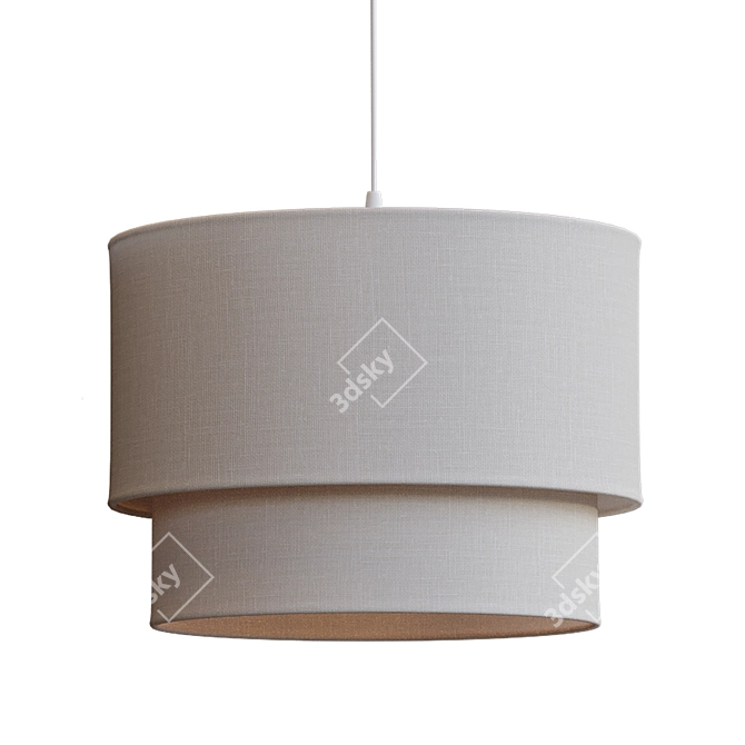 Henning Layered Shade Grey White 3D model image 3