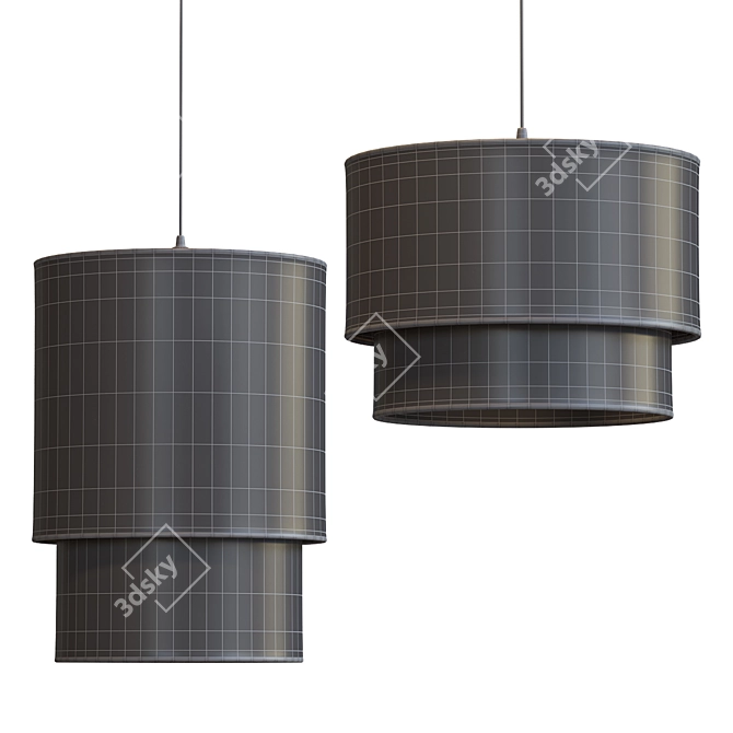Henning Layered Shade Grey White 3D model image 4