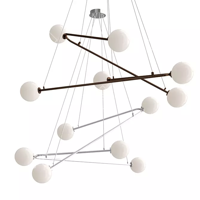 Title: Elegant Endo Pendant in Silver 3D model image 1