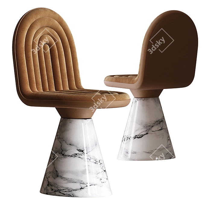 Modern Curves Chair Design 3D model image 1