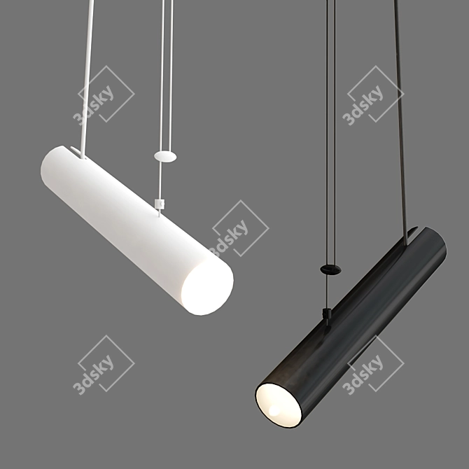 Modern Canopy Spotlight System 3D model image 2