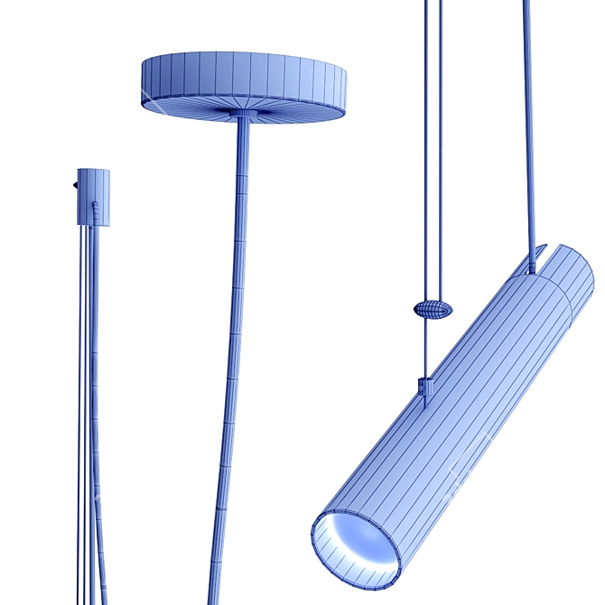 Modern Canopy Spotlight System 3D model image 3