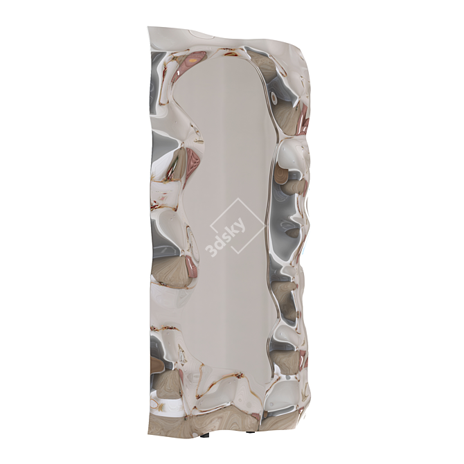Phantom Oval Glass Floor Mirror 3D model image 2