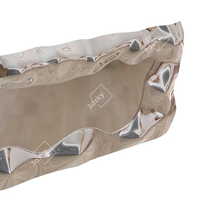 Phantom Oval Glass Floor Mirror 3D model image 5