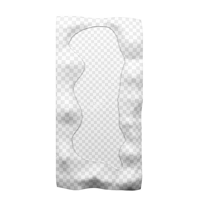 Phantom Oval Glass Floor Mirror 3D model image 6