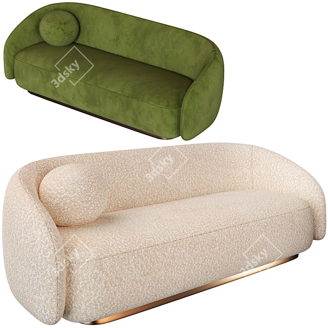 Modern Brice Sofa 3D Model 3D model image 1