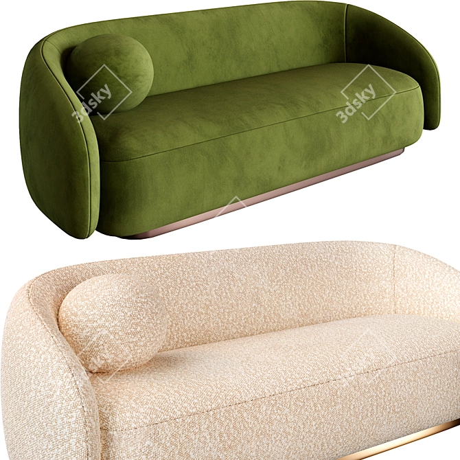 Modern Brice Sofa 3D Model 3D model image 4