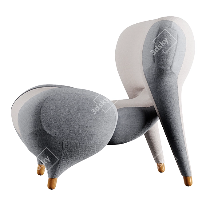 Modular Tectonic Armchair - 2015 3D model image 2