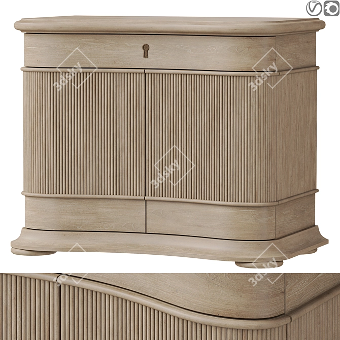 Baker Augustus Nightstand | 953x527x762mm 3D model image 1
