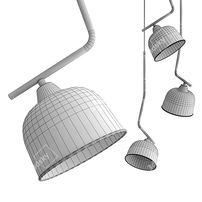 Indigo 10005_3P Pendant Light 3D model image 3