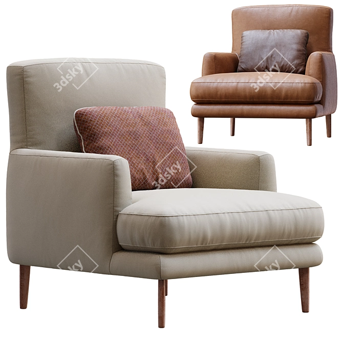 Elegant Paraiso Chair Design 3D model image 1