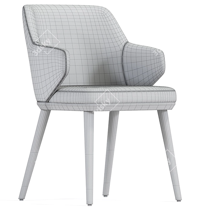 Modern Dining Chairs Set 3D 3D model image 3