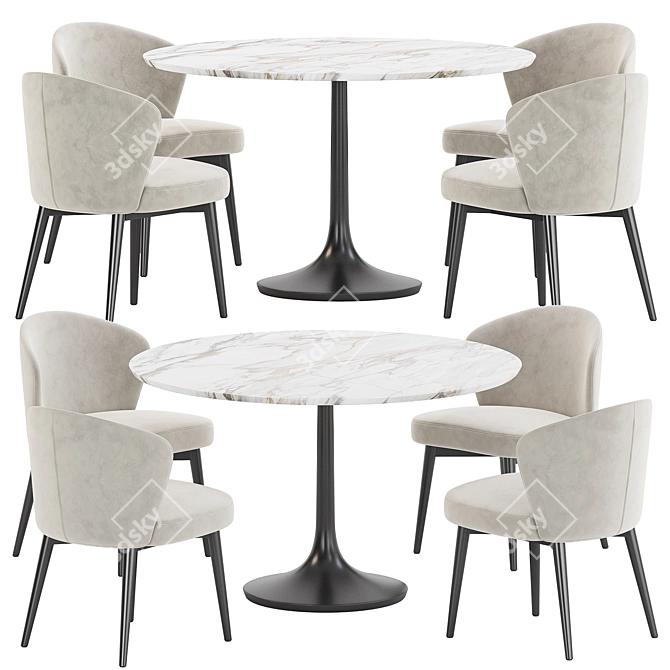 Fargo Dining Set Furniture Collection 3D model image 2