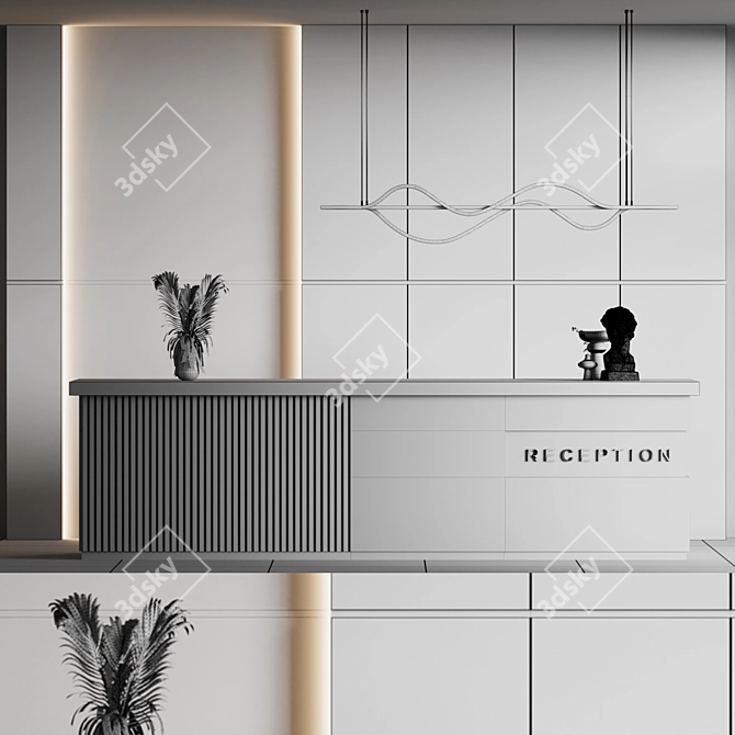 Modern Reception Design 3D Model 3D model image 7