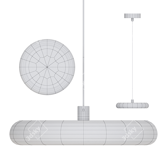 Disco LED Pendant Lamp SEGOL 3D model image 3
