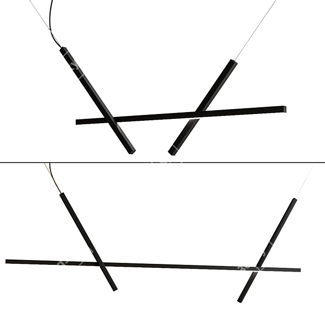 Modern LED Pendant Lamp Design 3D model image 4