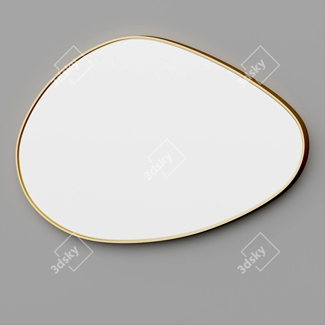 Shimmer Brass Drop Mirror 3D model image 3