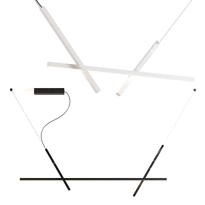 Modern LED Pendant Light Fixture 3D model image 1
