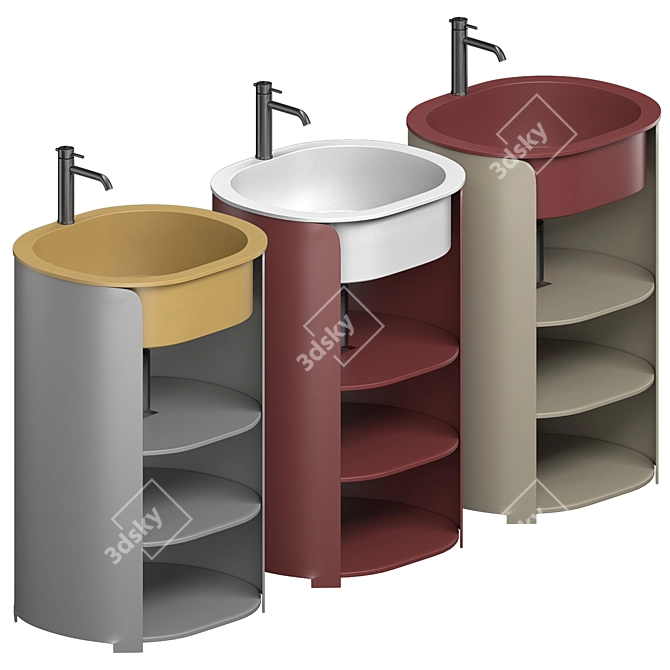 Sleek Tiberio Vanity by Cielo 3D model image 1