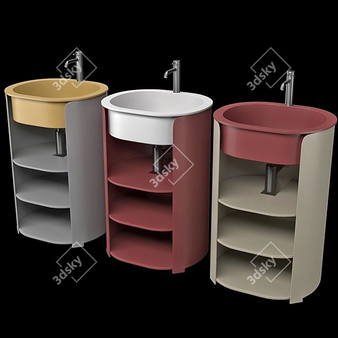 Sleek Tiberio Vanity by Cielo 3D model image 3