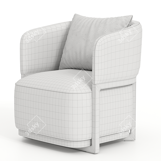 Modern Stylish Frida Armchair 3D model image 5