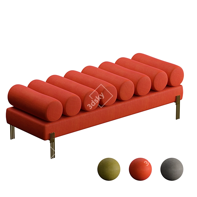 Eichholtz Oxley Bench Luxe Seat 3D model image 3