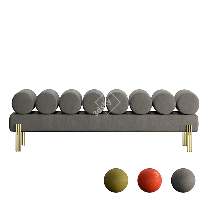 Eichholtz Oxley Bench Luxe Seat 3D model image 4