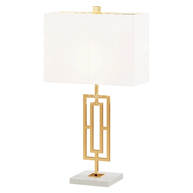 Yara Gold Leaf Table Lamps Set 3D model image 1