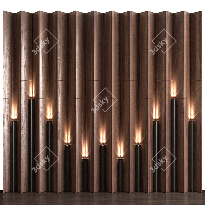 Modern Wall Panel Decor Kit 3D model image 3