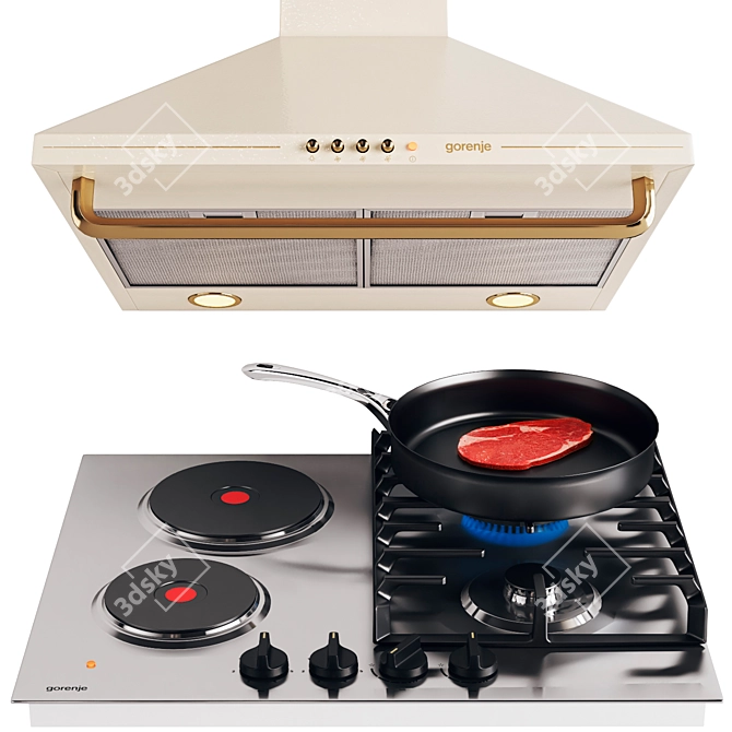 Retro-Inspired Gorenje Built-in Appliances 3D model image 1