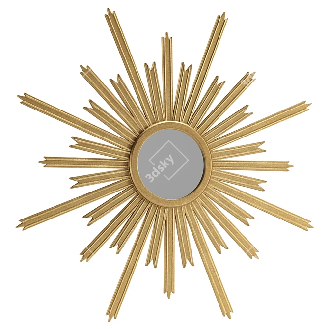 Mid-Century Starburst Mirror Model 3D model image 1