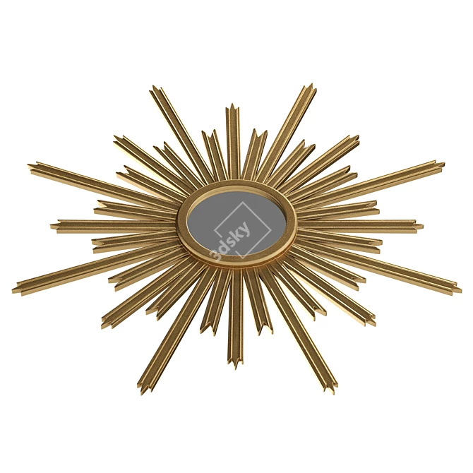 Mid-Century Starburst Mirror Model 3D model image 3