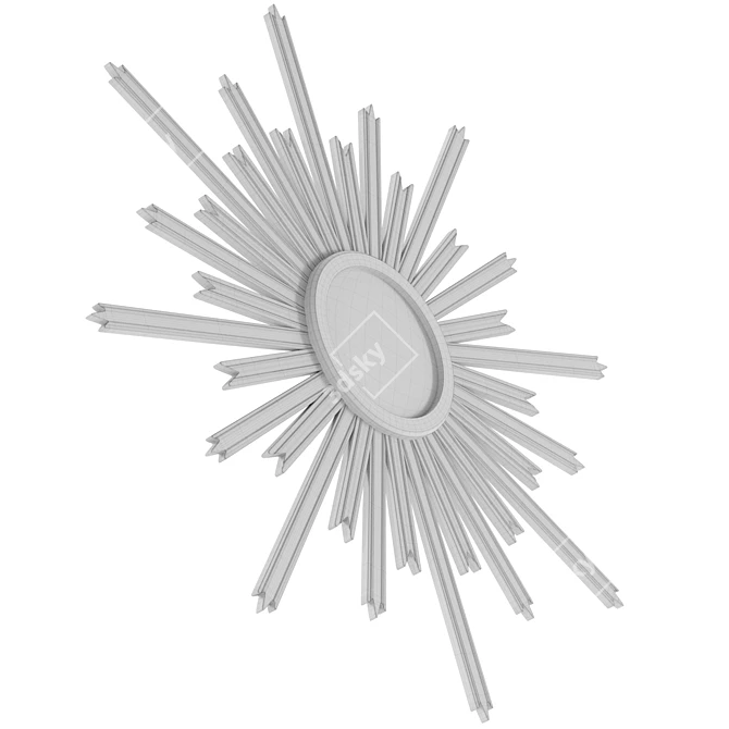 Mid-Century Starburst Mirror Model 3D model image 6