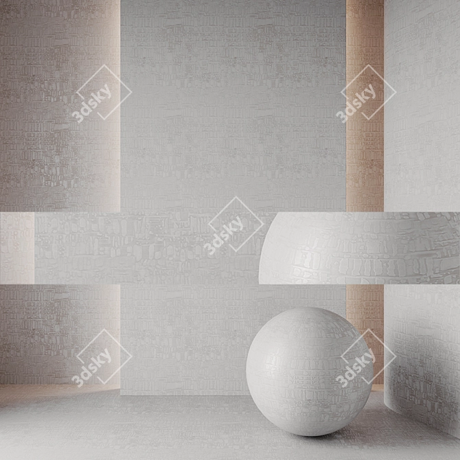 Seamless Birch Pearl Wallpaper 3D model image 1