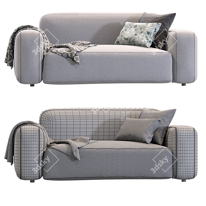 Cazarina Small Sofa Norman 3D 3D model image 5