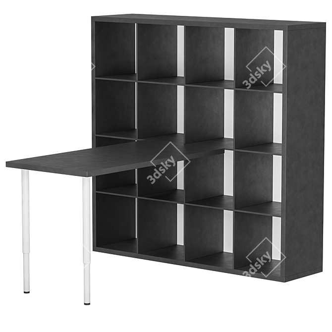 Sleek Kallax Lagkapten Desk Organizer 3D model image 1