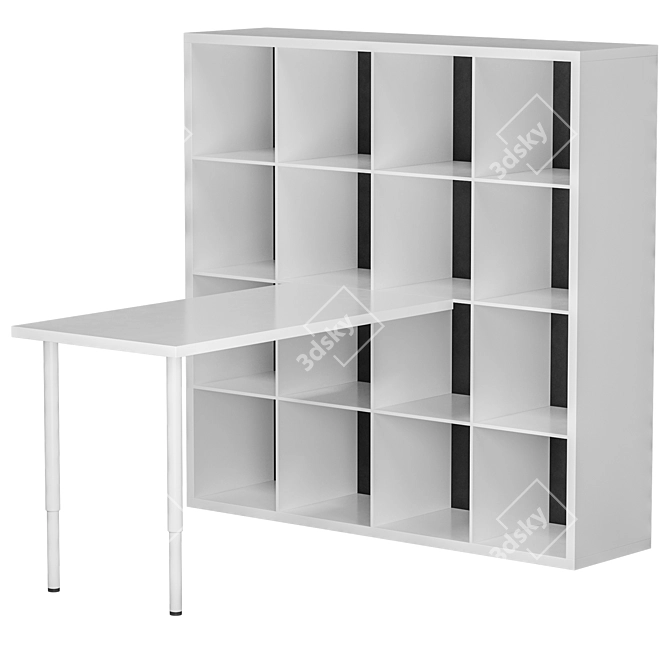 Sleek Kallax Lagkapten Desk Organizer 3D model image 3