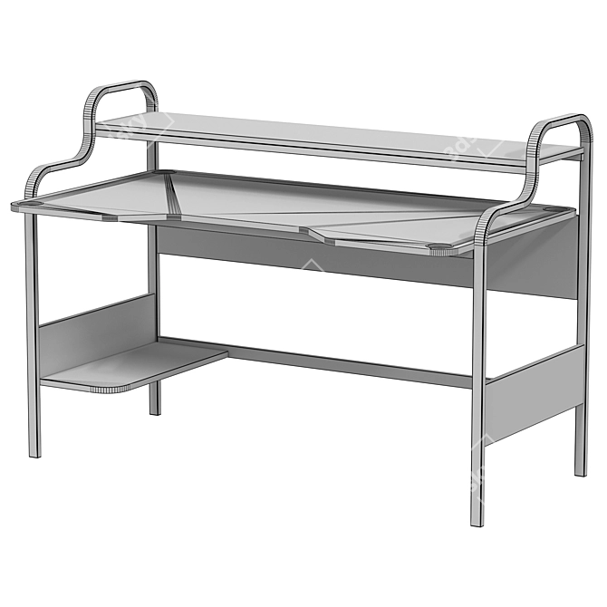 IKEA KALLAX LAGKAPTEN Desk: Modern Minimalist Design 3D model image 4