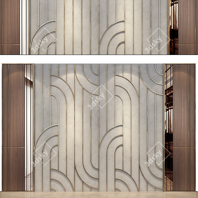 Modern Wall Panel Set 146 3D model image 1