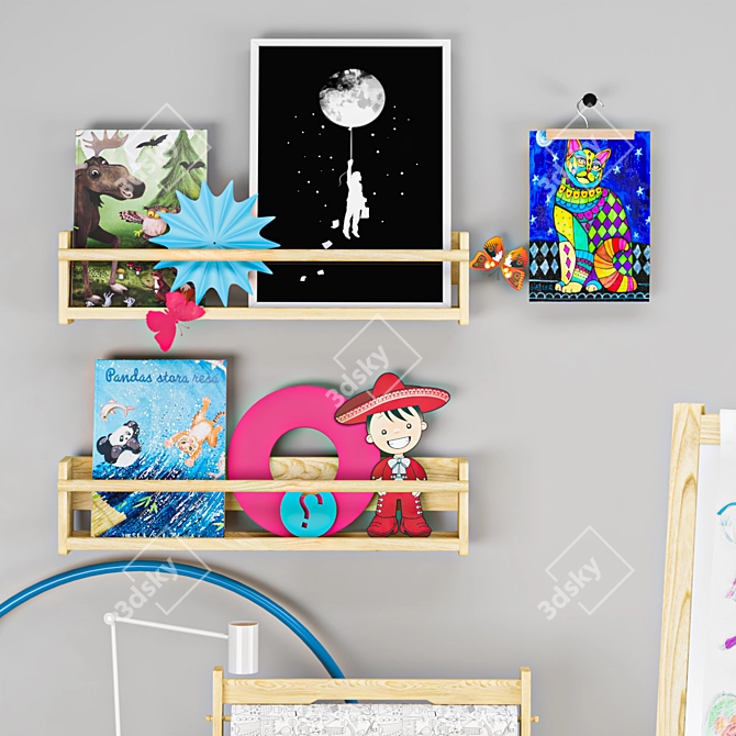 Children's Art Set and Decor 3D model image 2