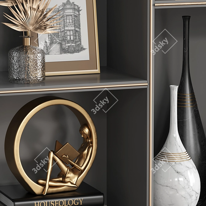 Elegant Home Decor Set 3D model image 5
