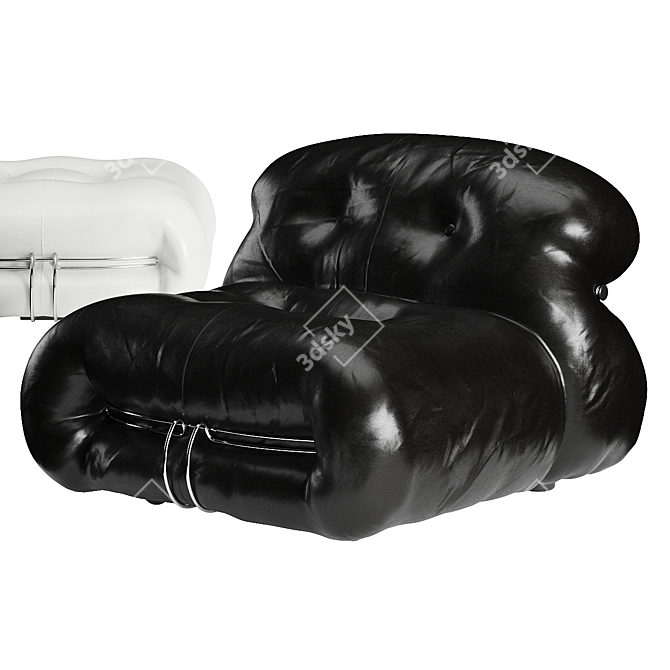Luxurious Soriana Lounge Chair 3D model image 1