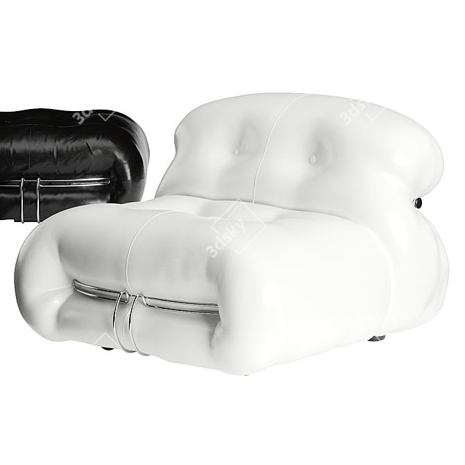 Luxurious Soriana Lounge Chair 3D model image 2