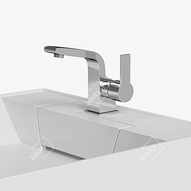 Floating Sink Over Washing Machine 3D model image 7